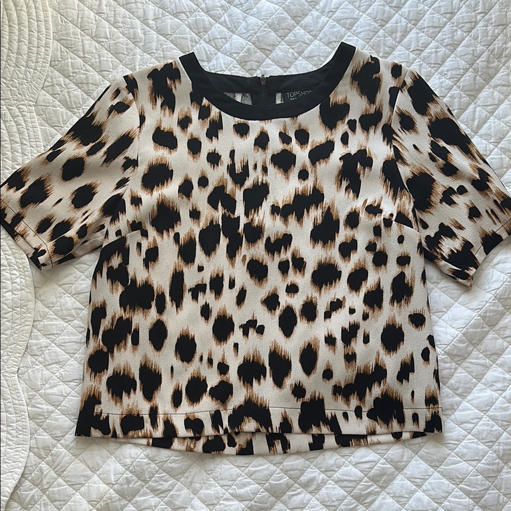 Topshop Leopard Print Blouse